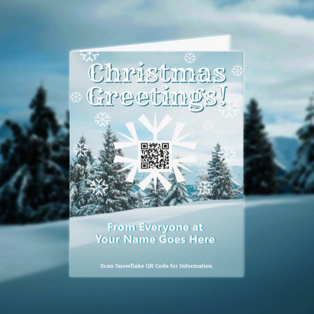 Small Company Christmas Card Snowflake QR Code (Creator Uploaded)