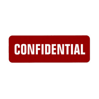 Small Confidential Stickers