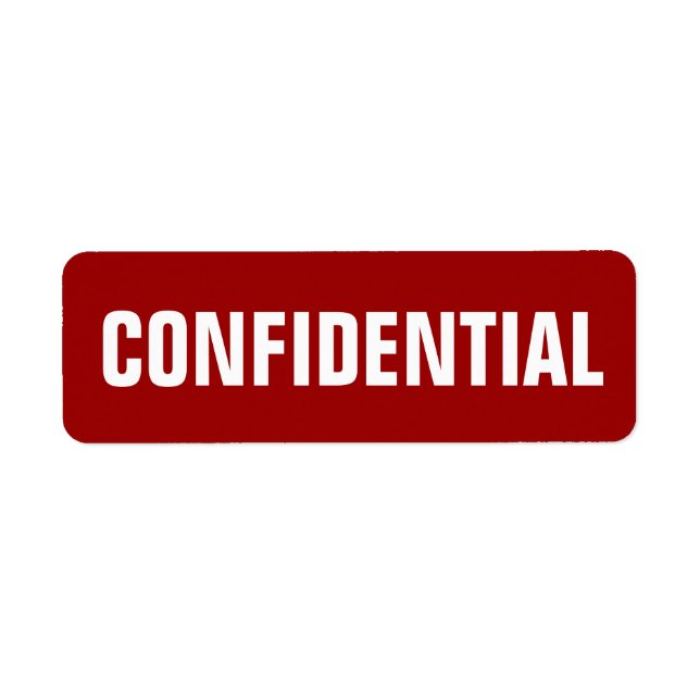 Small Confidential Stickers (Front)