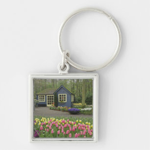 Small cottage flower shop, Keukenhof Gardens, Key Ring