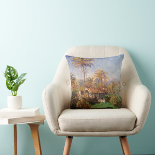 Small Country Farm in Bordighera by Claude Monet Cushion