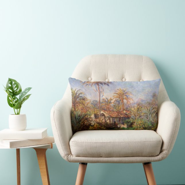 Small Country Farm in Bordighera by Claude Monet Lumbar Cushion (Chair)