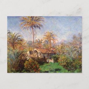 Small Country Farm in Bordighera by Claude Monet Postcard