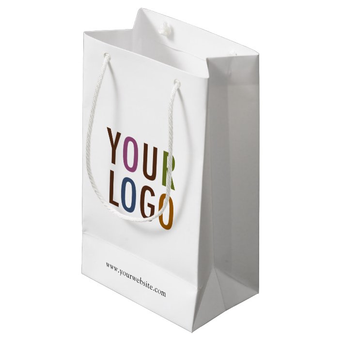 Small Custom Paper Shopping Bag with Company Logo | Zazzle.com.au