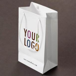 Small Custom Paper Shopping Bag with Company Logo