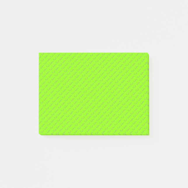 Small Custom Text | Green Post-it Notes (Front)