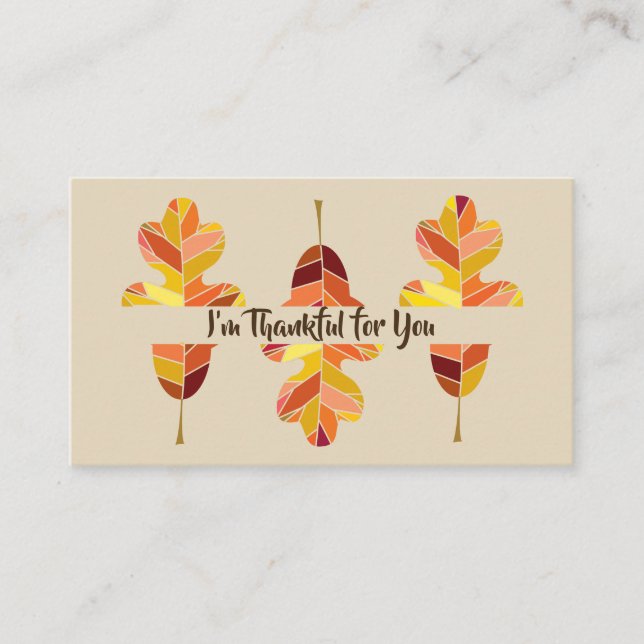 Small Custom Thankful for You Notes w Bible Verse Business Card (Front)