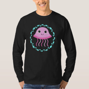 Small Cute Jellyfish In Fish Circle T-Shirt
