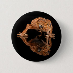 Small Cute Lizard Reptile with Reflection 6 Cm Round Badge