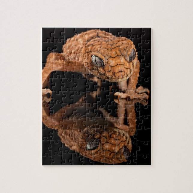 Small Cute Lizard Reptile with Reflection Jigsaw Puzzle (Vertical)
