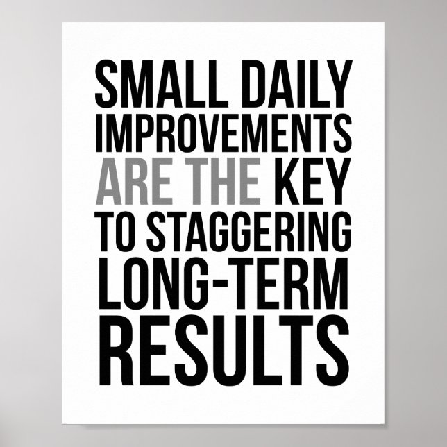 Small Daily Improvement Are The Key Poster (Front)