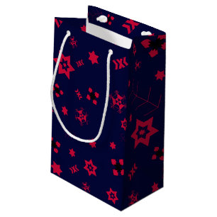 Small dark blue and red gift paper Bag