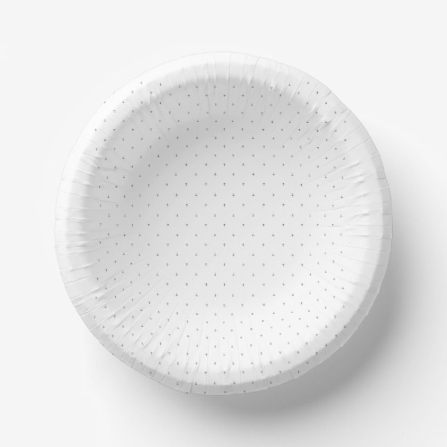 Small, dark-grey plus signs and dots arranged in a paper plate (Front)