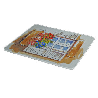 Small Decorative Glass Cutting Board