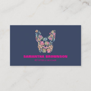 Small Dog Sitting Gentle Grooming Service Business Card