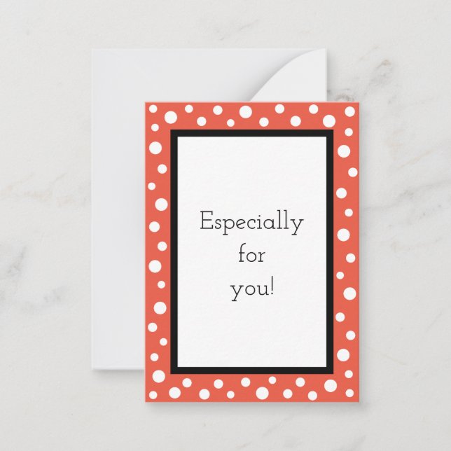 Small Dot Gift Note Cards_Orange Card (Front)