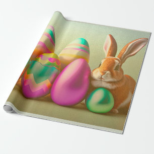 Small Easter Bunny and Eggs Collection Wrapping Paper