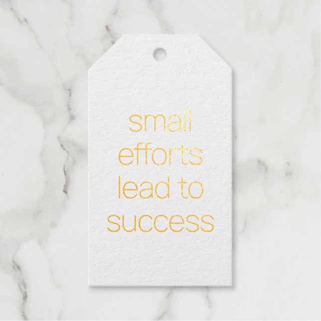 Small Efforts Foil Gift Tag (Front)