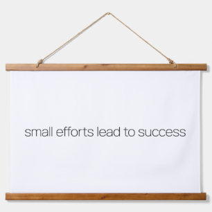 Small Efforts Wood Topped Wall Tapestry