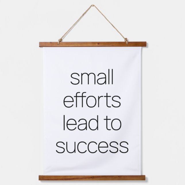 Small Efforts Wood Topped Wall Tapestry (Front)