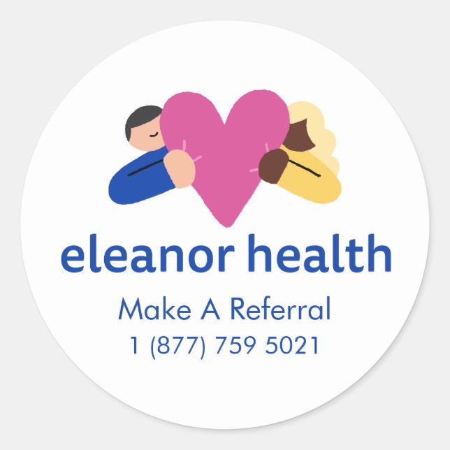 Small Eleanor Health Referral Sticker (1.5 in) (Front)