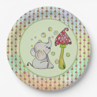 small elephant paper plate