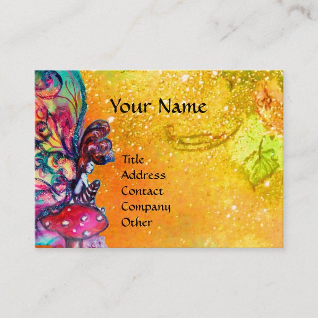 Small Elf of Mushrooms Business Card (Front)