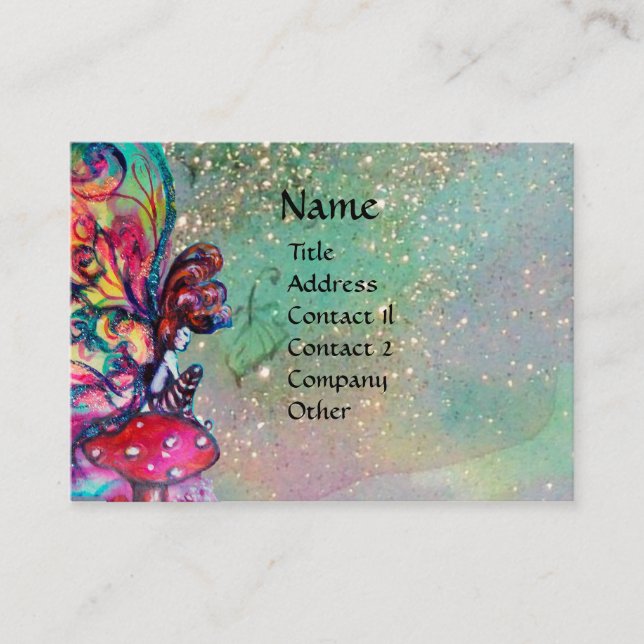 Small Elf of Mushrooms Business Card (Front)