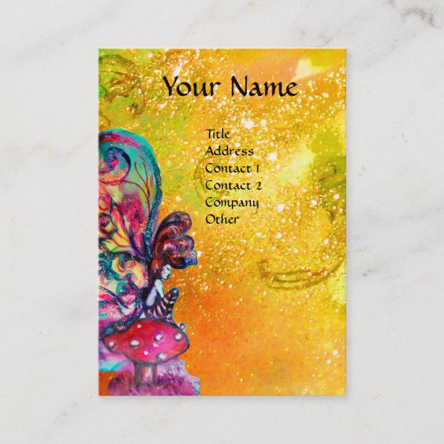 Small Elf of Mushrooms Business Card (Front)