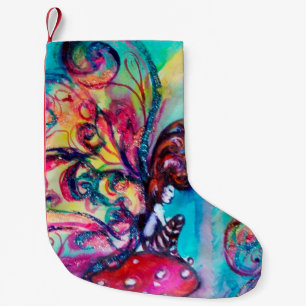 SMALL ELF OF MUSHROOMS CHRISTMAS STOCKING