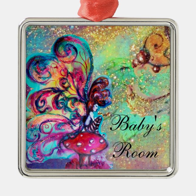 SMALL ELF OF MUSHROOMS DOOR HANGER METAL ORNAMENT (Front)