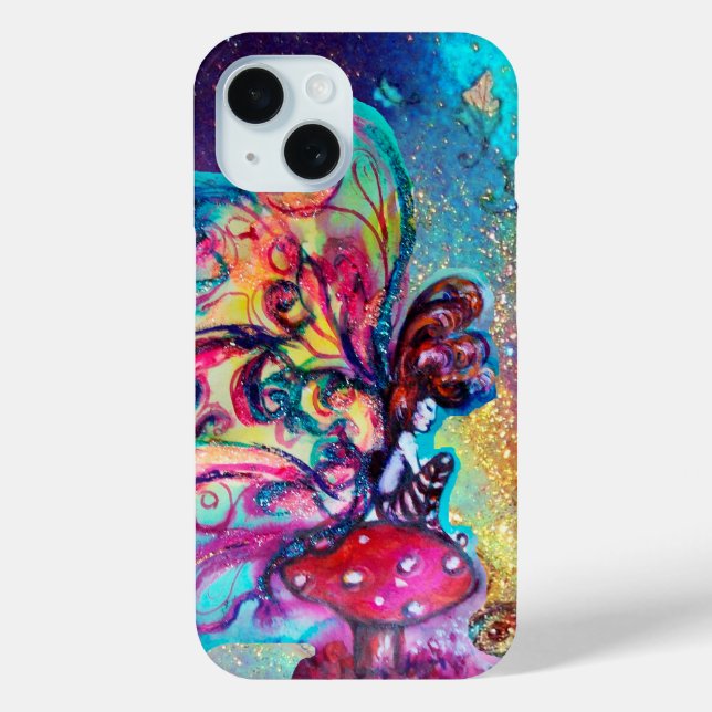 SMALL ELF OF MUSHROOMS Fantasy Blue Case-Mate iPhone Case (Back)