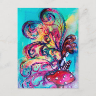 Small Elf of Mushrooms Postcard