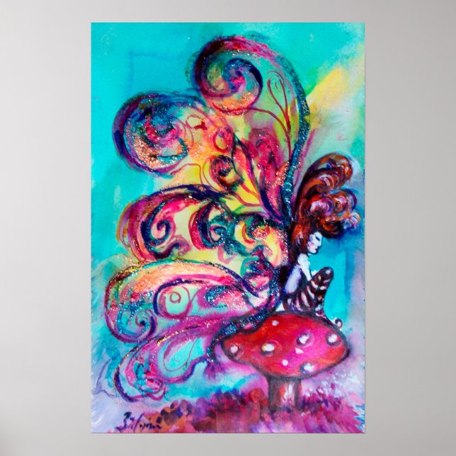 Small Elf of Mushrooms Poster (Front)