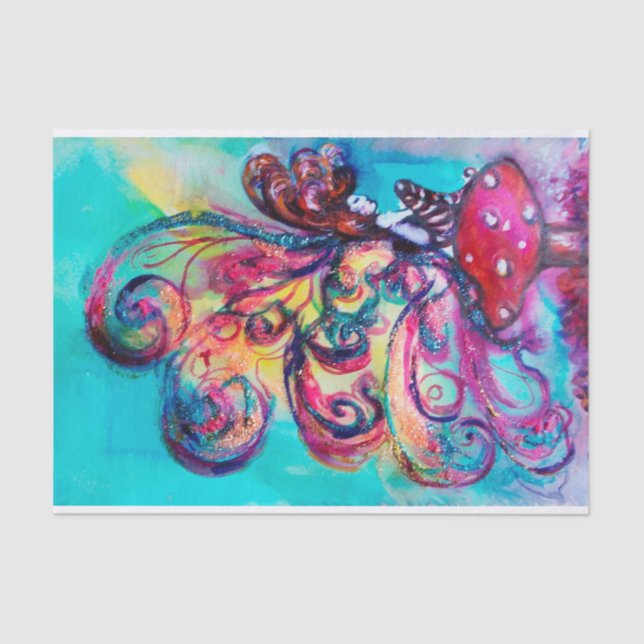 SMALL ELF OF MUSHROOMS TISSUE PAPER (Front)