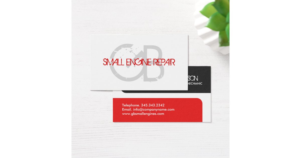 Small Engine Repair Business Cards Zazzle