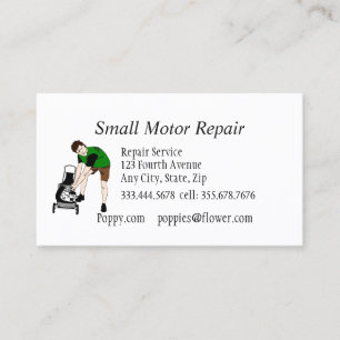 Small Engine Repair Custom Business Cards