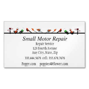 Small Engine Repair Custom Business Cards
