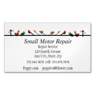 Small Engine Repair Custom Business Cards