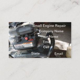 Small Engine Repair Garden Tools Business Card