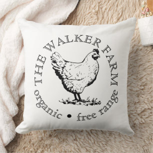 Small Farm Business Promotional Logo Cushion