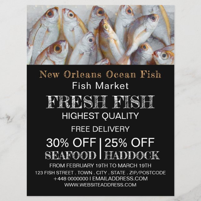 Small Fish, Fishmonger/Wife, Fish Market Advert Flyer (Front)