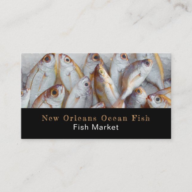 Small Fish, Fishmonger/Wife, Fish Market Business Card (Front)