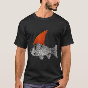 Small Fish Wearing Shark Fin Costume — Funny Ani T-Shirt