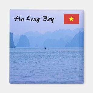 Small fishing boat in Ha Long Bay - Vietnam, Asia Magnet