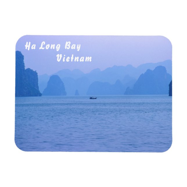 Small fishing boat in Ha Long Bay - Vietnam, Asia Magnet (Horizontal)