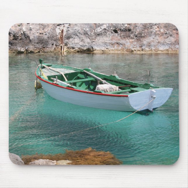 Small Fishing Boat Mouse Pad (Front)
