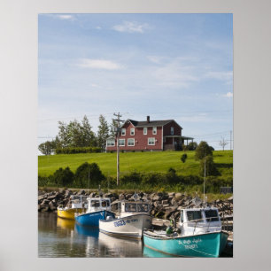 Small fishing village near Grande-Riviere, Poster
