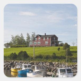 Small fishing village near Grande-Riviere, Square Sticker