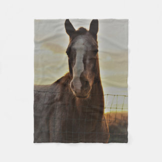 Small Fleece Horse Throw